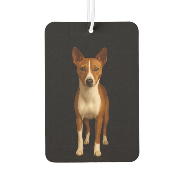 Ambientador Black 4 Luxe Car Air Fresheners, Classy Basenji  (Reverso)