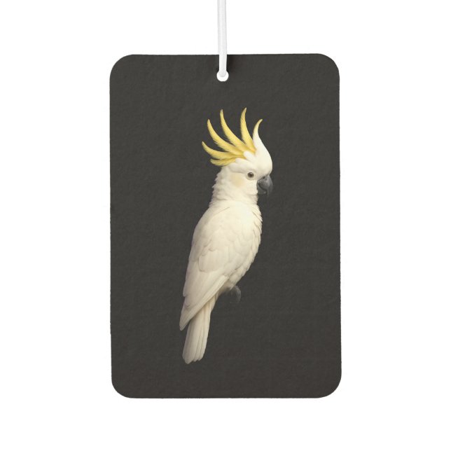 Ambientador Black 4 Luxe Car Air Fresheners, Crested Cockatoo (Anverso)