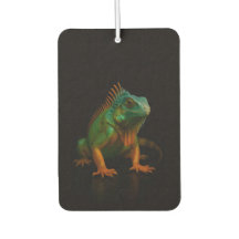 Black 4 Luxe Car Air Fresheners, Green Iguana
