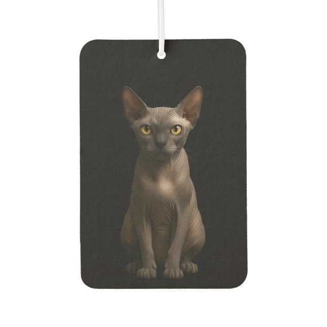 Ambientador Black 4 Luxe Car Air Fresheners, Sphynx Cat (Anverso)