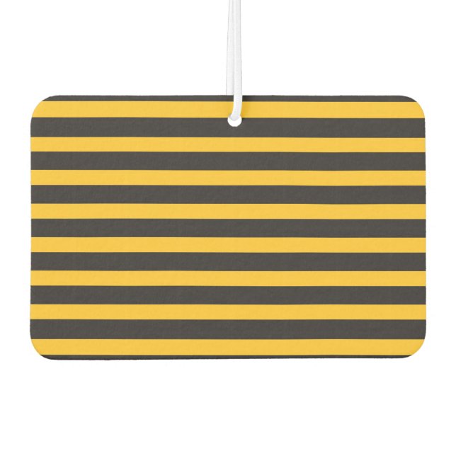 Ambientador Black Yellow Horizontal Lines Geometric Bee Animal (Anverso)