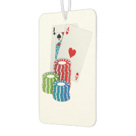 Ambientador Blackjack con fichas de póker