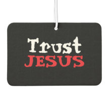 Blanco negro rojo "Trust JESUS" cristiano
