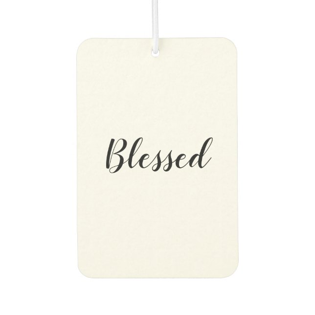 Ambientador Blessed texto del guión de personalizado blanco ne (Anverso)