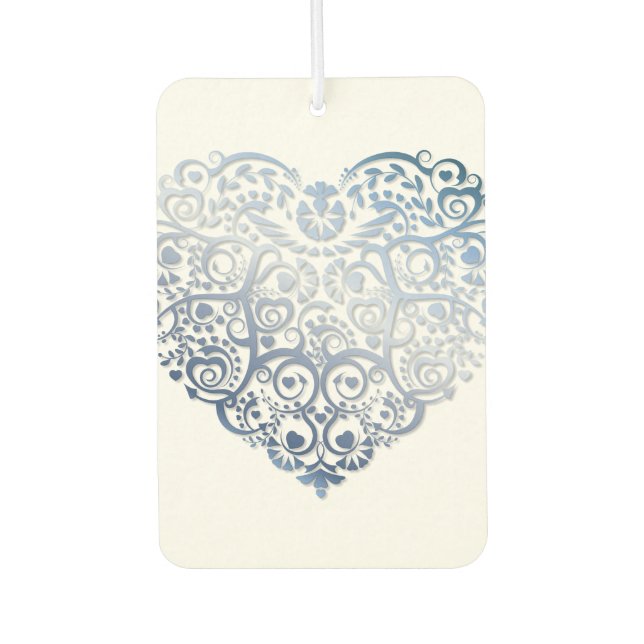 Ambientador Blue Filigree Heart Air Freshener (Anverso)
