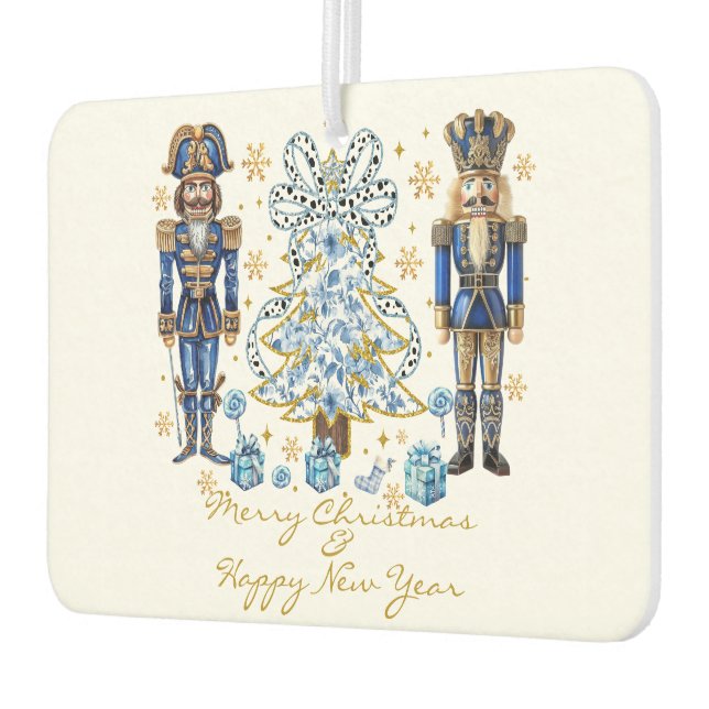 Ambientador Blue Gold Nutcrackers Feliz Navidad (Izquierda)