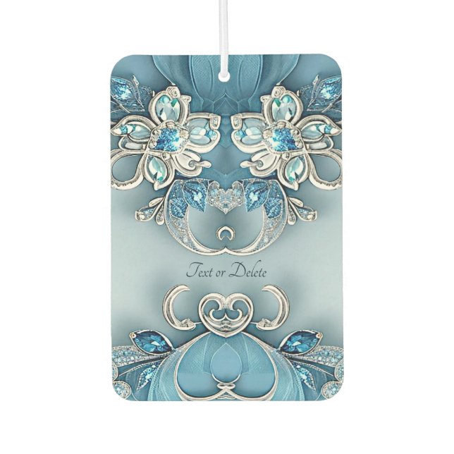 Ambientador Blue Ornate Floral Air Freshener (Anverso)