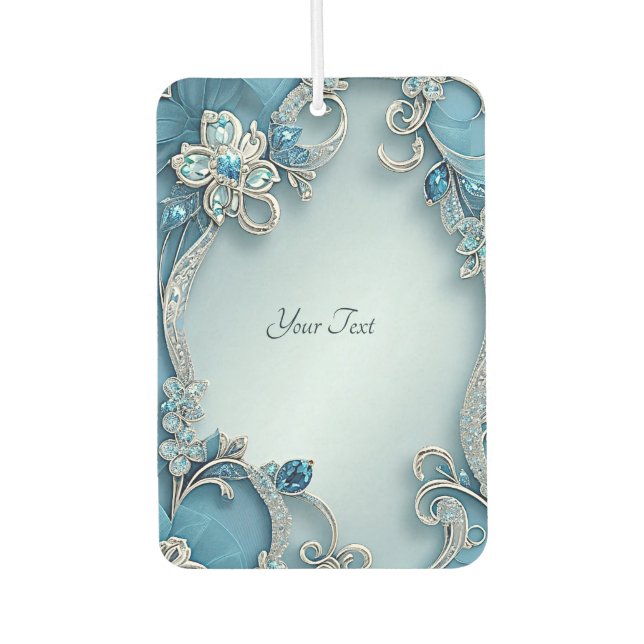 Ambientador Blue Ornate Floral Air Freshener (Anverso)