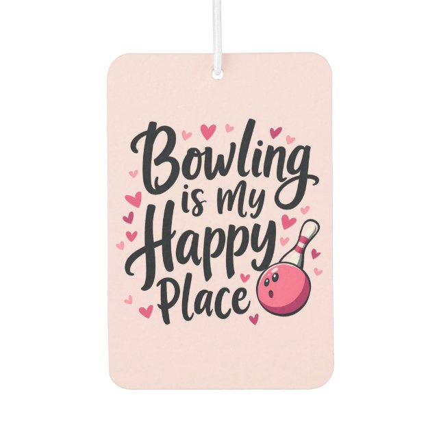 Ambientador Bowling Lover Cute Retro Diseño Deportivo Estético (Anverso)