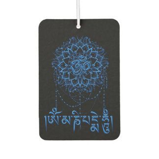 Ambientador Buddhism Mani Mantra In Blue With Mandala