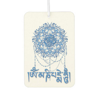 Ambientador Buddhism Mani Mantra In Blue With Mandala