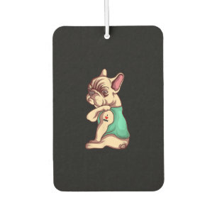 Ambientador bulldog francés perro me encanta mamá tatuaje rega