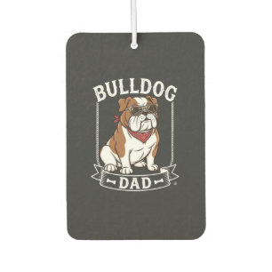 Ambientador Bulldog Papá Perro Gafas de Sol Bandana