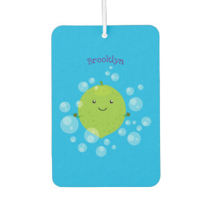 Ambientador Burbujas de cal verde suave ilustracion personaliz