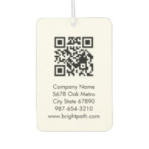Business QR Code Logo Name Contact Black White 