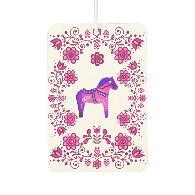 Ambientador Caballo Dala floral diseño de flores/blanco PPB (Anverso)
