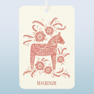 Ambientador Caballo de dala sueco personalizado rojo