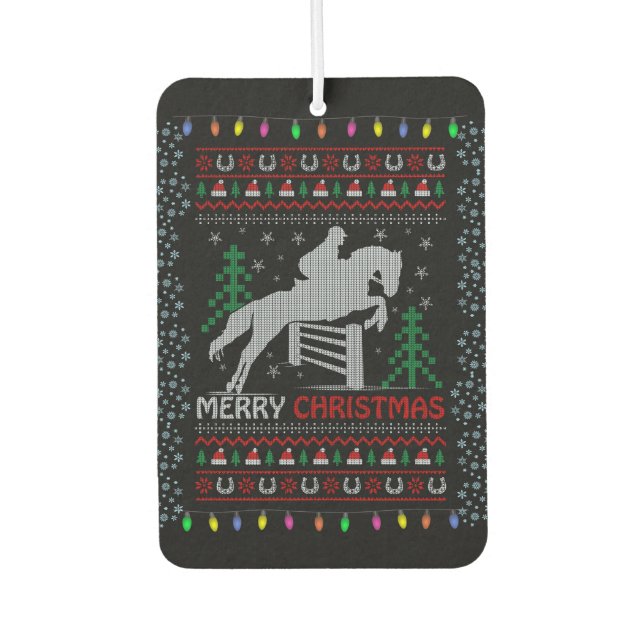 Ambientador Caballo montando Feliz Navidad (Anverso)