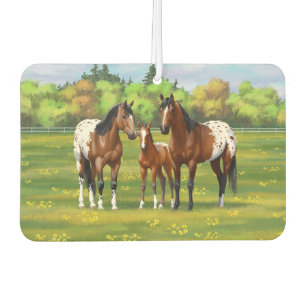Ambientador Caballos Appaloosa De La Bahía Marrón En Pastel De
