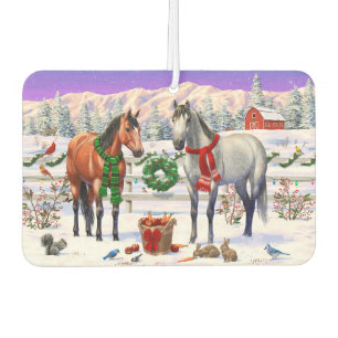Ambientador Caballos navidades en nieve