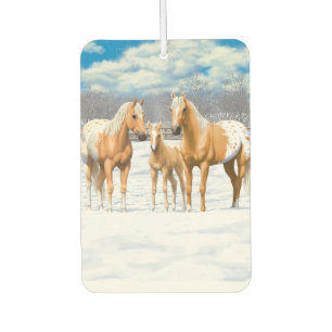 Ambientador Caballos Palomino Appaloosa De Nieve