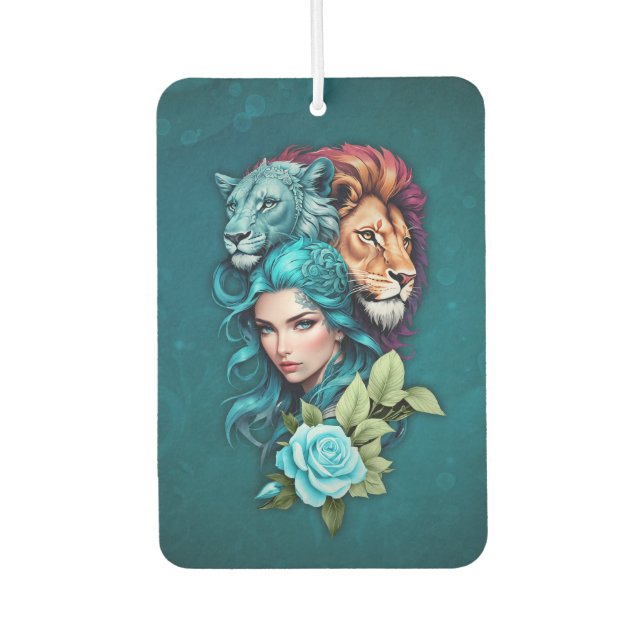 Ambientador Cabeza de mujer hermosa con ojos expresivos (Anverso)