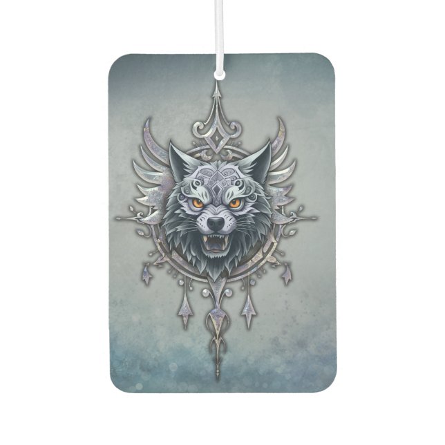 Ambientador Cabeza mística de lobo. (Anverso)