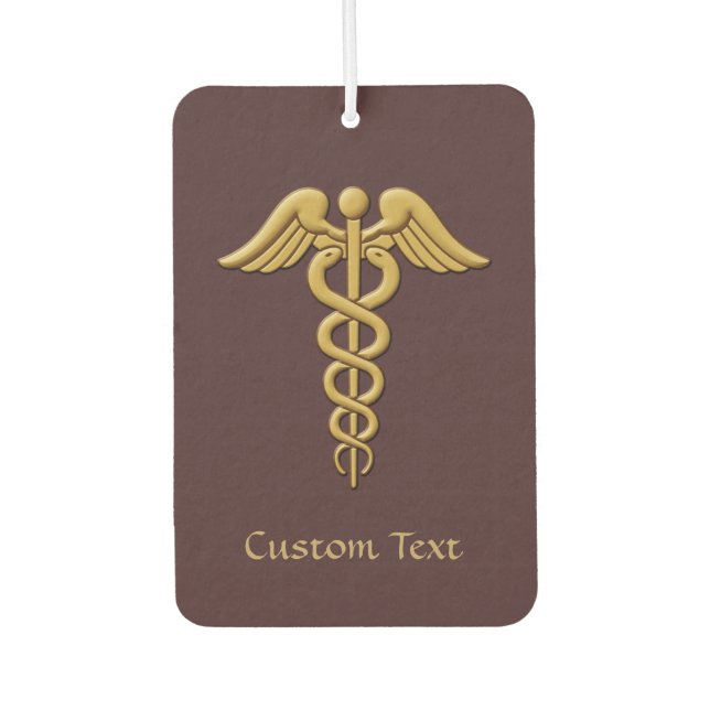 Ambientador Caduceus dorado (Anverso)