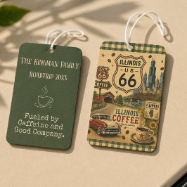 Ambientador Café de viaje por la ruta 66 de Illinois vintage C