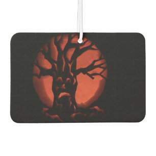 Ambientador Calabaza de Halloween con árboles muertos brillant