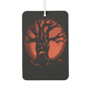Ambientador Calabaza de Halloween con árboles muertos brillant