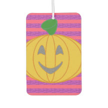 Calabaza Naranja Grande Moderna Feliz sobre Morado