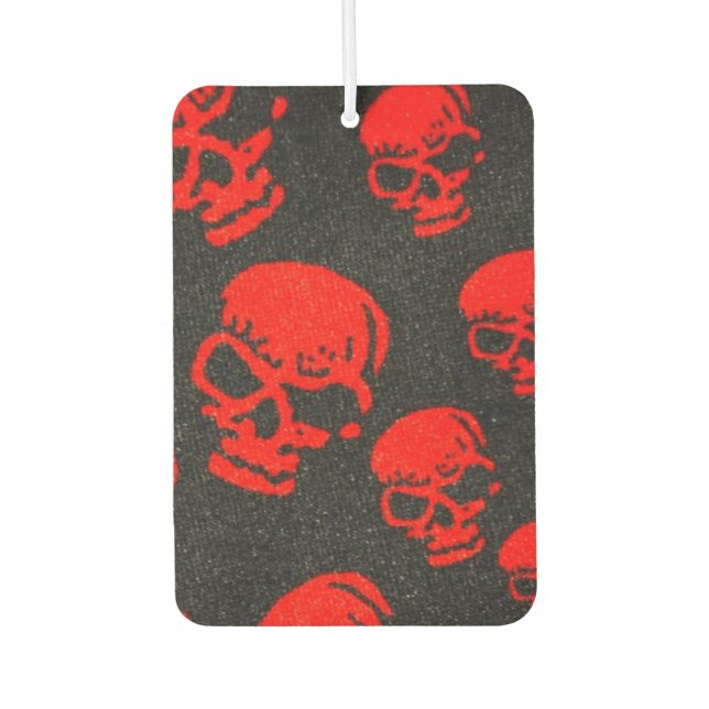 Ambientador Calaveras rojas en negro (Anverso)