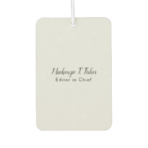 Ambientador Caligrafía clásica Elegante Plata simple Gris