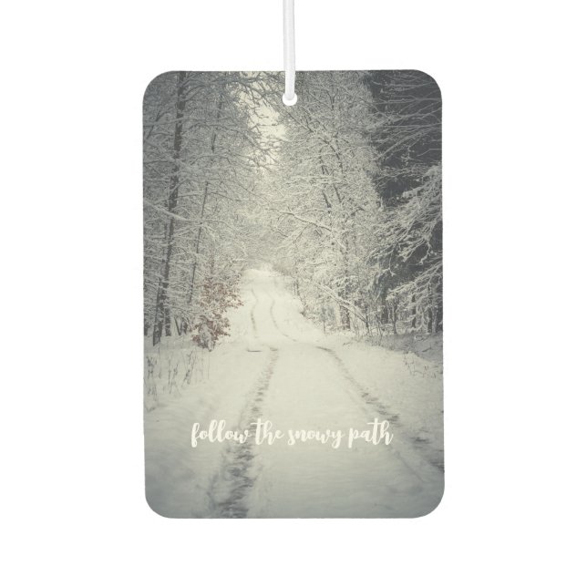 Ambientador Camino por un bosque de invierno cubierto de nieve (Anverso)