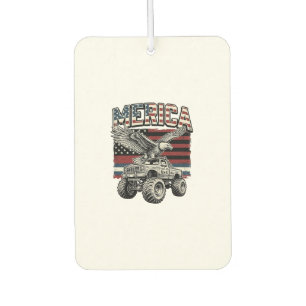 Ambientador Camión Monstruo Águila Americana Vintage Patriótic