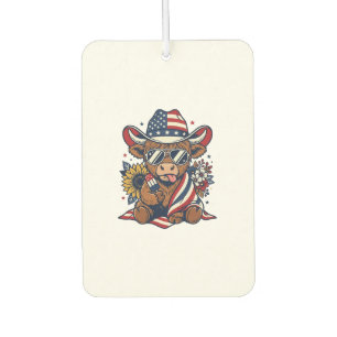 Ambientador Camisa de grabado vintage de vaca de las Highlands