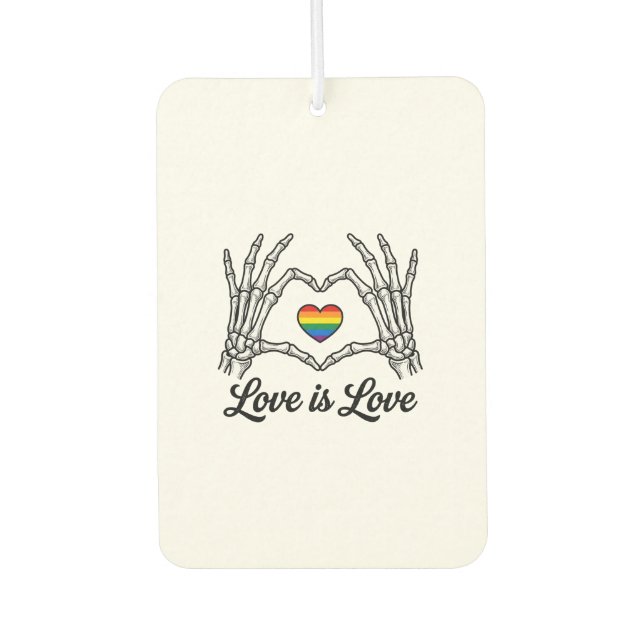 Ambientador Camiseta Corazón Arcoíris Manos Esqueleto El Amor  (Anverso)
