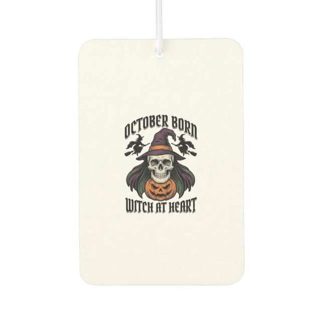 Ambientador Camiseta de Bruja de Octubre Cumpleaños de Hallowe (Anverso)