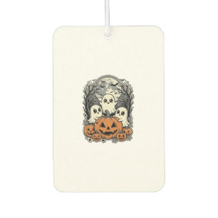 Ambientador Camiseta de calabaza fantasma linda Grabado vintag