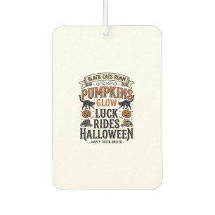 Ambientador Camiseta de camionero de Halloween con gatos negro