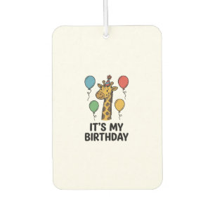 Ambientador Camiseta de cumpleaños de jirafa linda Diseño de f
