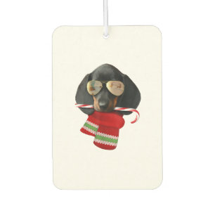 Ambientador Camiseta de Dachshund Navidades ricas regalo Perro