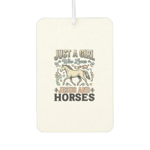Ambientador Camiseta De Fe Vintage De Caballo Y Jesús Chica