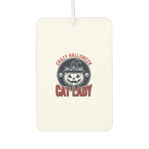 Ambientador Camiseta de gato vintage de bruja loca de gato de