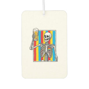 Ambientador Camiseta de grabado vintage de arcoíris de cerveza