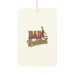 Ambientador Camiseta de grabado vintage de baloncesto de papá
