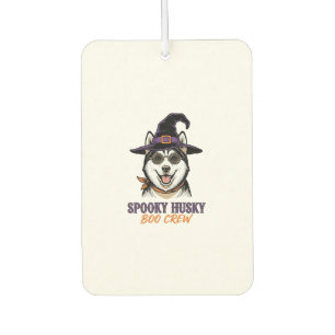 Ambientador Camiseta de Husky de Halloween Bruja Perro Gráfica