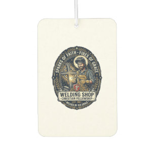 Ambientador Camiseta de Jesus Welder Metal Shop Inspirador Hec