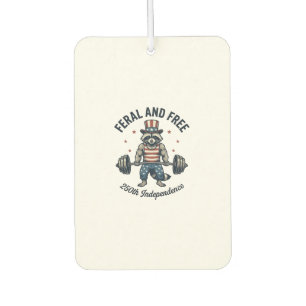 Ambientador Camiseta de levantamiento de pesas de mapache patr
